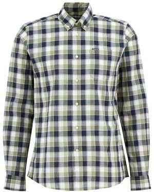 Barbour Harwood Gingham-Check Shirt - Green