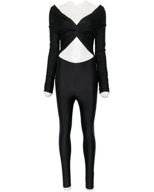 ANDAMANE Twist-Detail Cut-Out Jumpsuit - Black