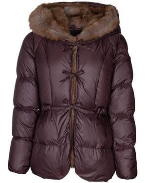 Peuterey Vertis Mqn Faux-Fur-Trimmed Padded Jacket - Purple