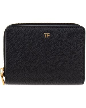 Tom Ford Zip-Around Leather Wallet - Black