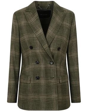 Kiton Check Double-Breasted Blazer - Green