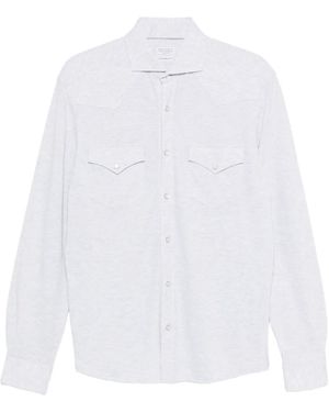 Brunello Cucinelli T-Shirt En Coton À Poches - Blanc