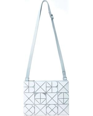 Issey Miyake Font Geometric-Tile Shoulder Bag - White