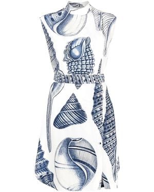 Stella McCartney Andrea Shell-Print Dress - White