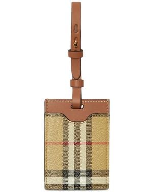 Burberry Étiquette De Bagage À Carreaux - Métallisé