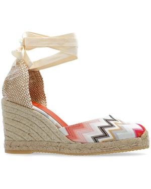 Missoni シェブロン ウェッジエスパドリーユ - メタリック