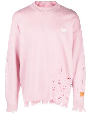 Heron Preston Maglione Con Ricamo - Rosa