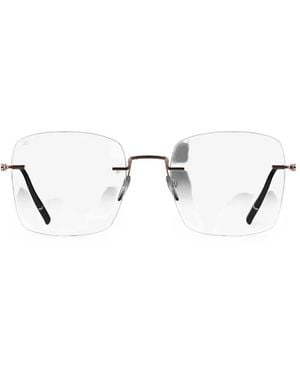 Silhouette Bril Met Vierkant Montuur - Wit