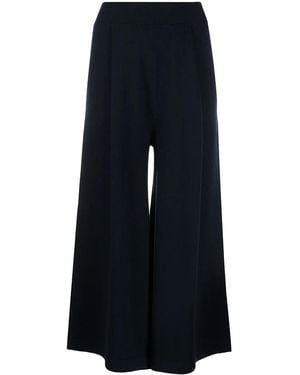 Malo カシミア クロップド ワイドパンツ - ブルー