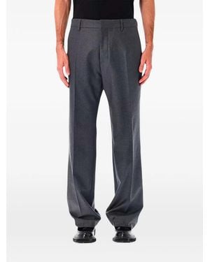 Ami Paris Pantaloni Dritti Con Piega - Nero