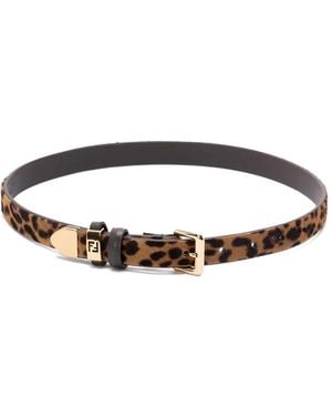 Fendi Forever Leopard Belt - Brown