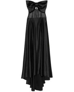 Atu Body Couture Bow-Detail Gown - Black