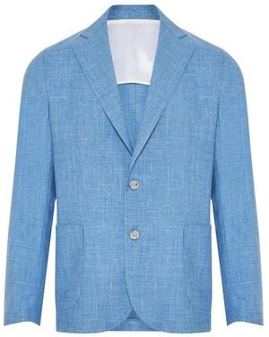 Barba Napoli Single-Breasted Blazer - Blue