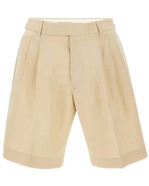 Paul Smith Double-Pleated Shorts - Natural