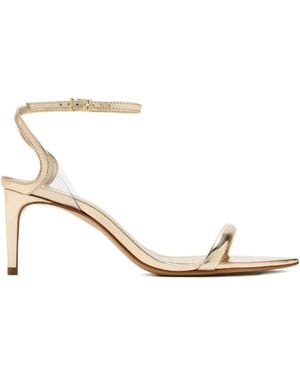 SCHUTZ SHOES 50Mm Prya Metallic Ankle-Strap Sandals - Natural