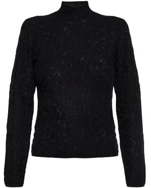 Kate Spade Knitted Turtleneck Top - Black