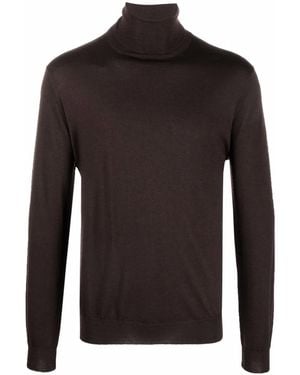 Dell'Oglio Roll-Neck Merino Wool Jumper - Black