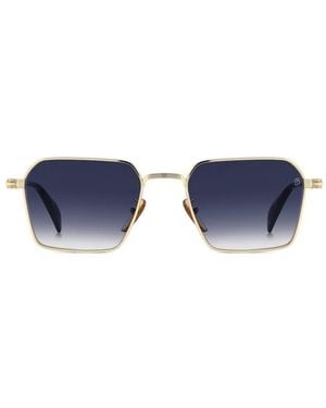 David Beckham Geometric-Frame Sunglasses - Blue