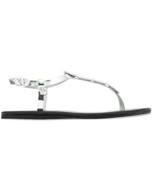 Ancient Greek Sandals Ilida Round-Detail Flat Sandals - White