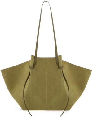 Yuzefi Large Mochi Suede Shoulder Bag - Green