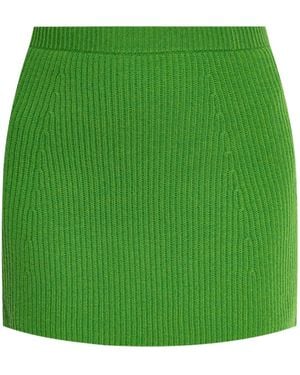 Sportmax Ribbed-Knit Mini Skirt - Green