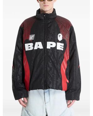 A Bathing Ape Logo-Print Padded Jacket - Red