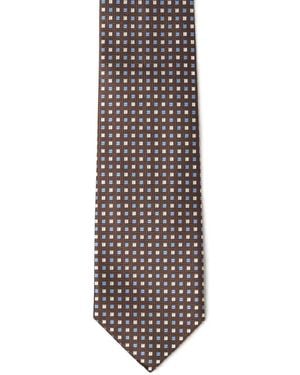 Isaia Cravatta Con Effetto Jacquard - Bianco