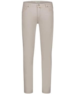 Jacob Cohen Logo-Plaque Slim-Fit Trousers - Grey