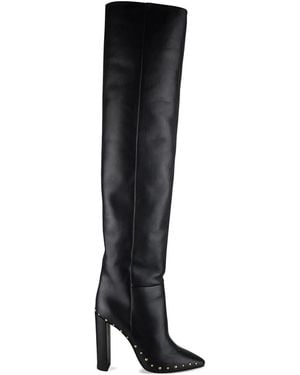 Saint Laurent Stiefel Mit Spitzer Kappe - Schwarz