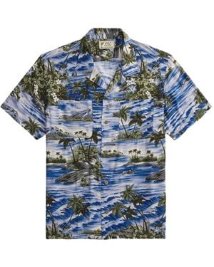 RRL Short-Sleeve Printed Shirt - Blue