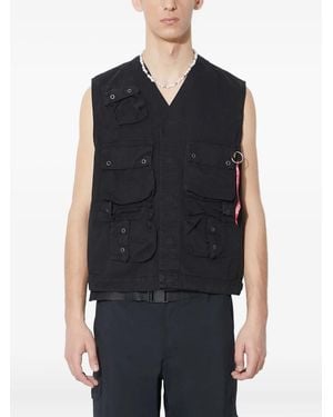 Alpha Industries Utility-Pocket Cotton Gilet - Blue