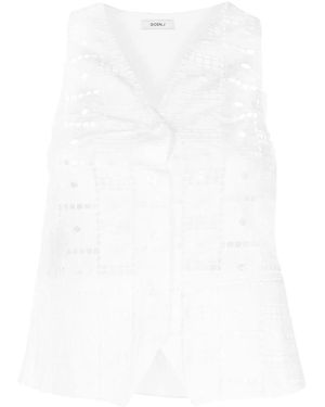 Goen.J Cut Out-Detail Vest - White