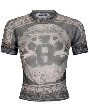 OTTOLINGER Graphic-Print Mesh T-Shirt - Gray
