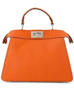 Fendi Kleine Peekaboo ISeeU Handtasche - Orange