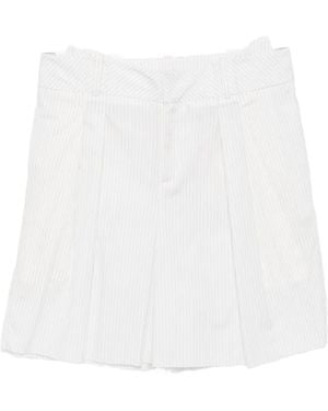 SONIA CARRASCO Pinstriped Bermuda Shorts - White