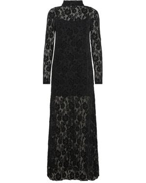 Alohas Vestido largo de encaje - Negro