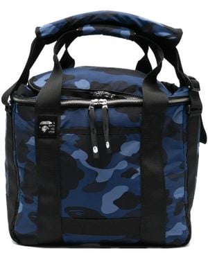 A Bathing Ape Sac Cabas À Motif Camouflage - Blue
