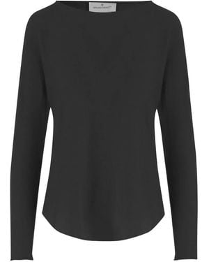 Bruno Manetti Crew-Neck Long-Sleeved T-Shirt - Black