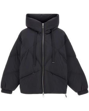 DUNO Diamond-Quilted Hooded Jacket - Blue