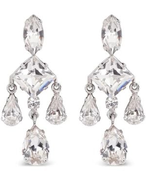 Jennifer Behr Pendientes Amiri con cristales - Blanco