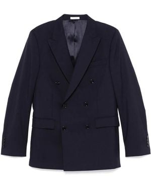 Fursac Double-Breasted Blazer - Blue