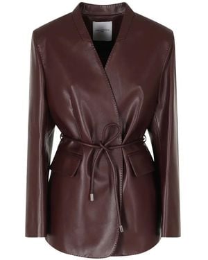 Isabelle Blanche Belted Single-Breasted Blazer - Brown