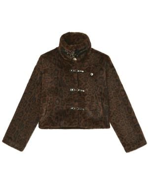 Musium Div. Leopard-Print Faux-Fur Jacket - Brown