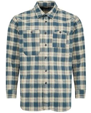 Engineered Garments Work Geruit Overhemd Met Patroon - Blauw