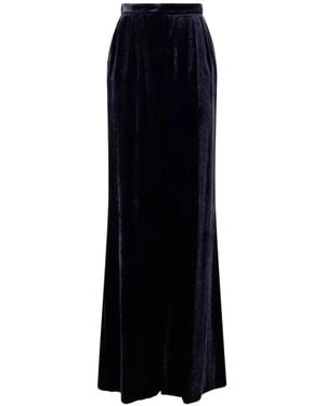 Alberta Ferretti Velvet Maxi Skirt - Black
