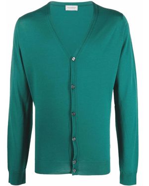 John Smedley Petworth Fine Knit Cardigan - Green