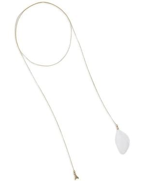 Patrizia Pepe Pendientes Con Motivo De Mosca Y Pluma - Blanco