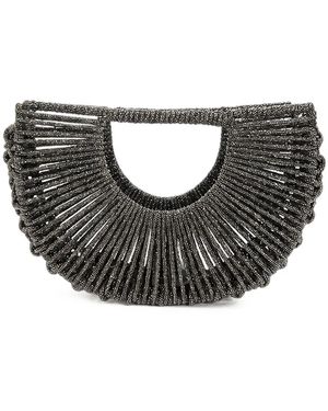 HIBOURAMA Demetra Crystal-Embellished Clutch Bag - Black