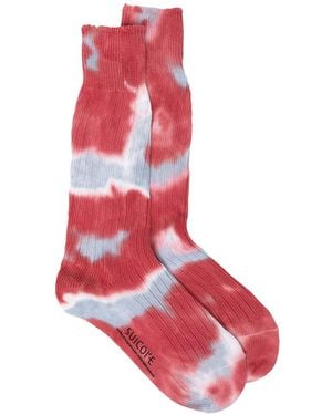 Suicoke Calzini Con Fantasia Tie-Dye - Rosso