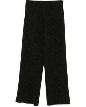 N.Peal Cashmere Pantalones Double Face - Negro